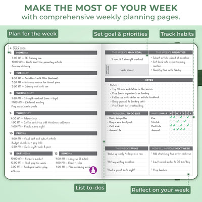 Dated Weekly Planner 2026