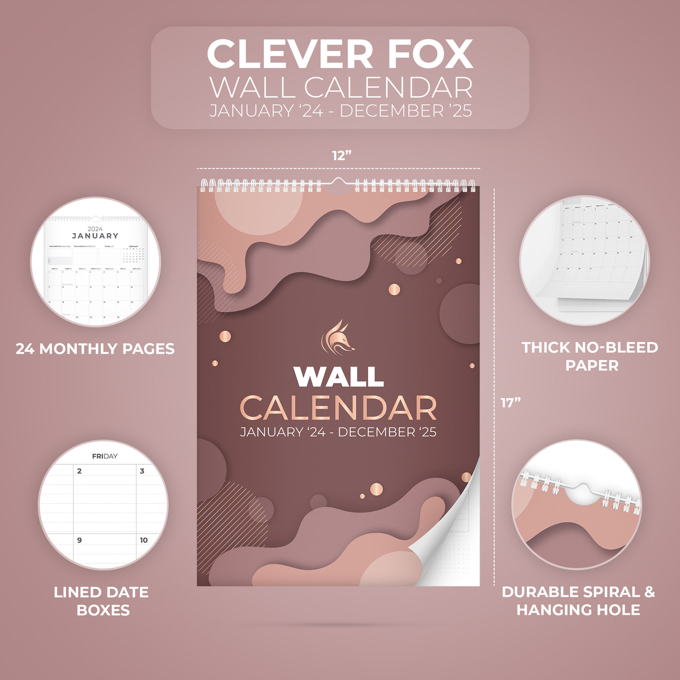 Wall Calendar 2024-2025