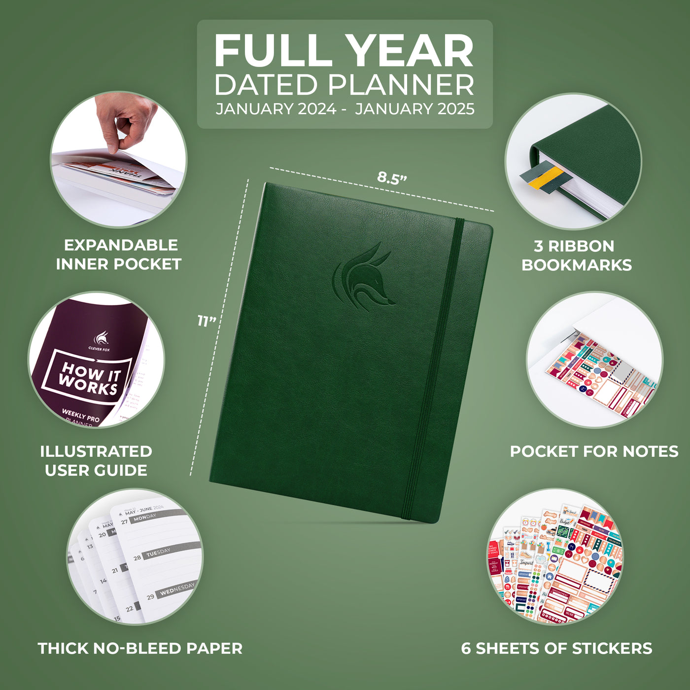 Dated Weekly Planner PRO 2024