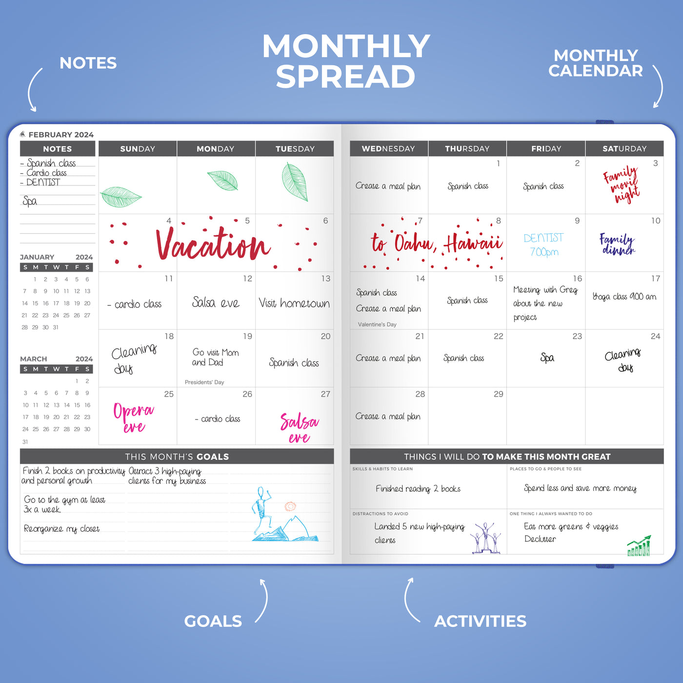 Dated Weekly Planner PRO 2024
