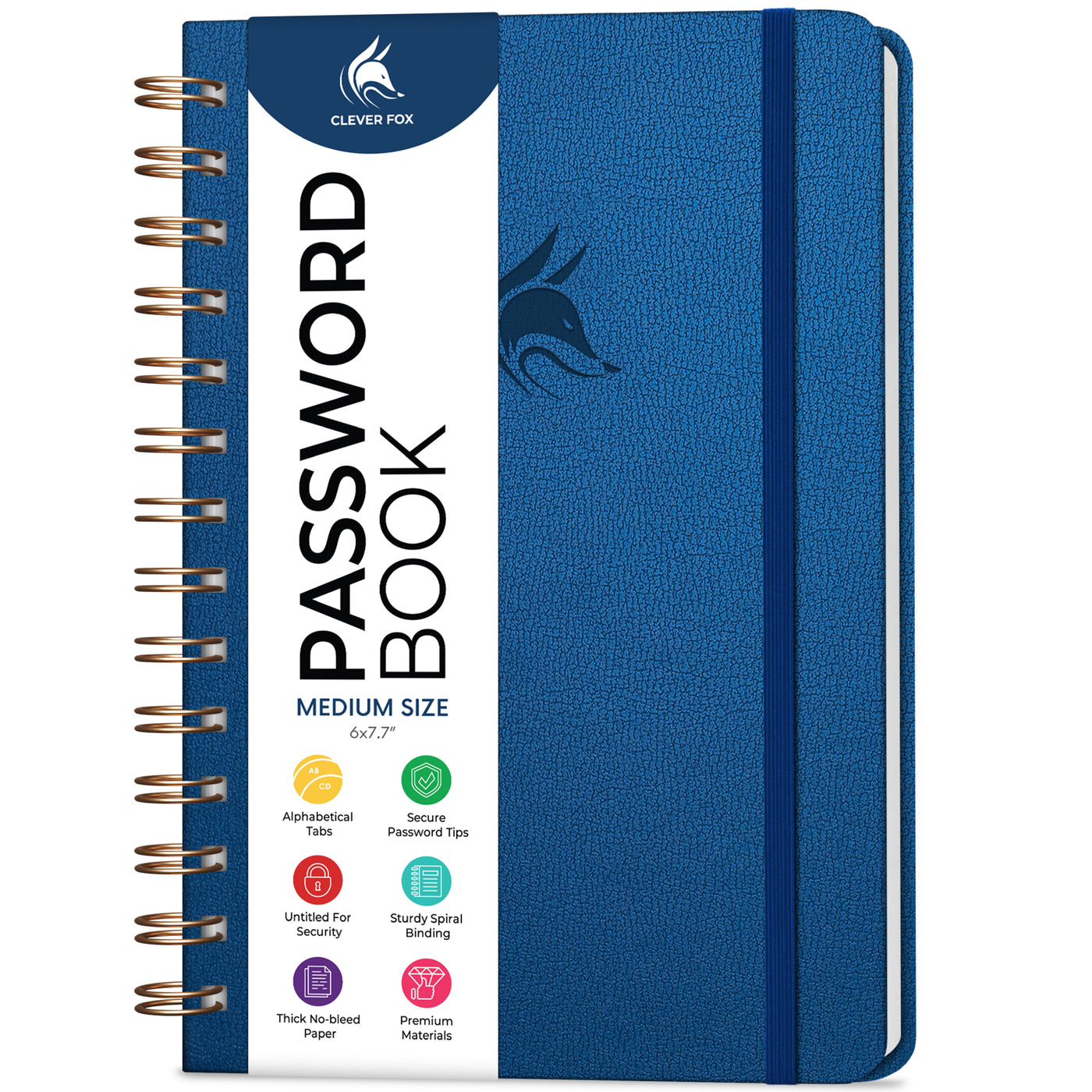 Password Book (Spiral Bound) – Clever Fox®