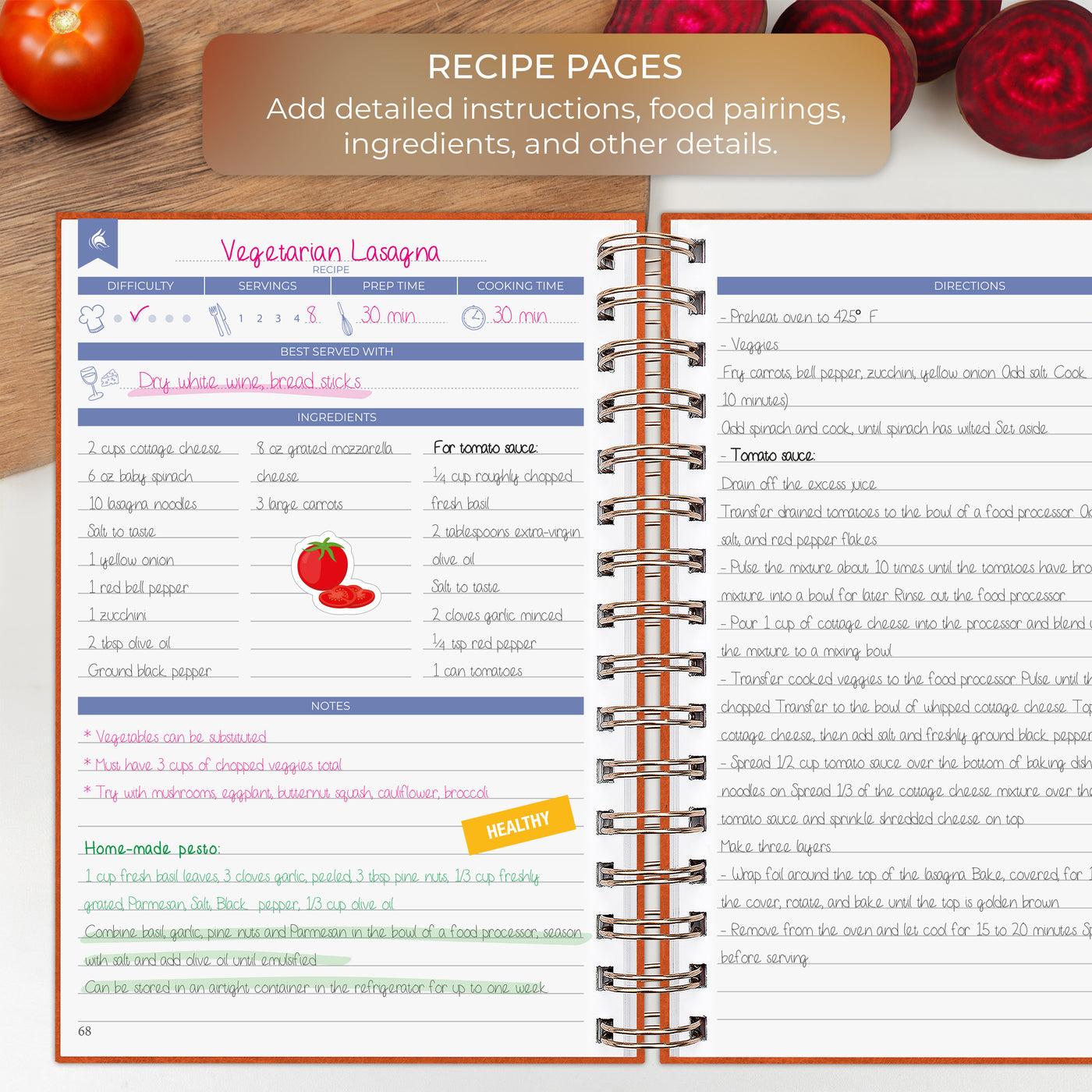Spiral Recipe Book Medium Clever Fox Spiral recipe book medium clever fox
