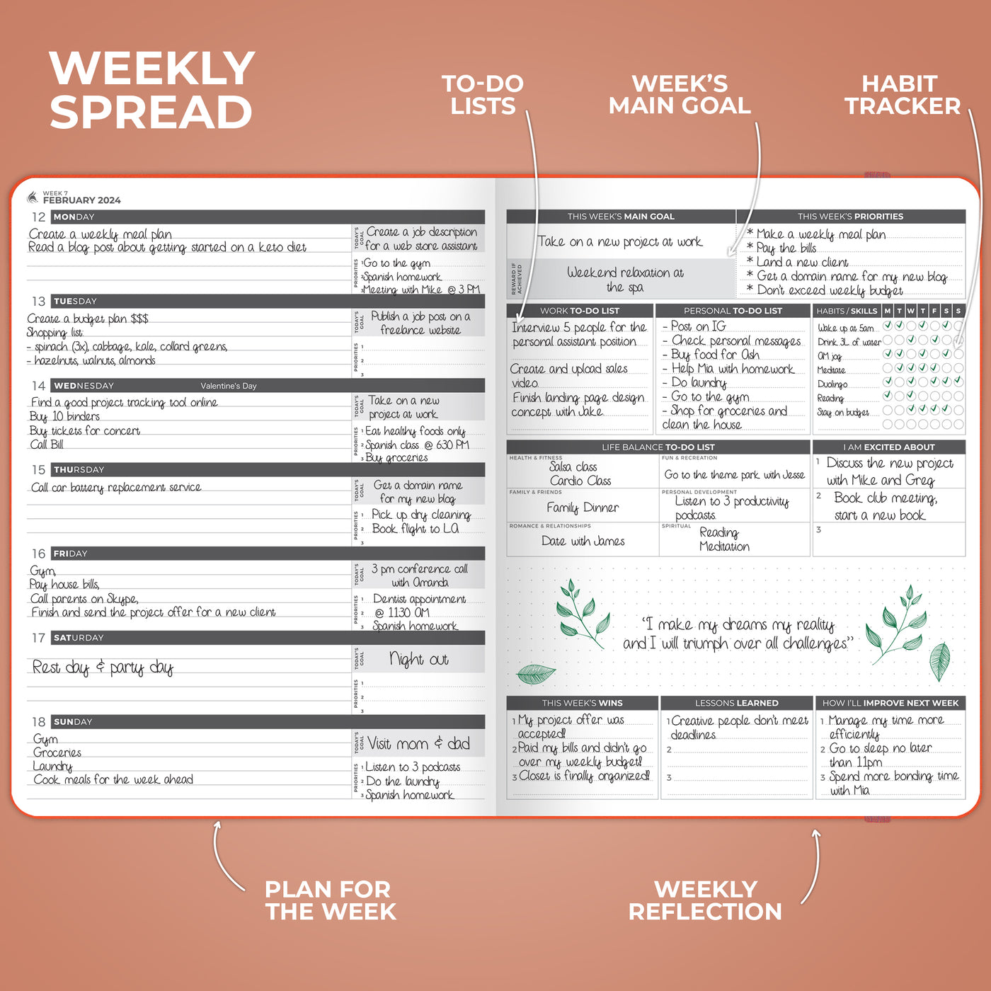Dated Weekly Planner PRO 2024