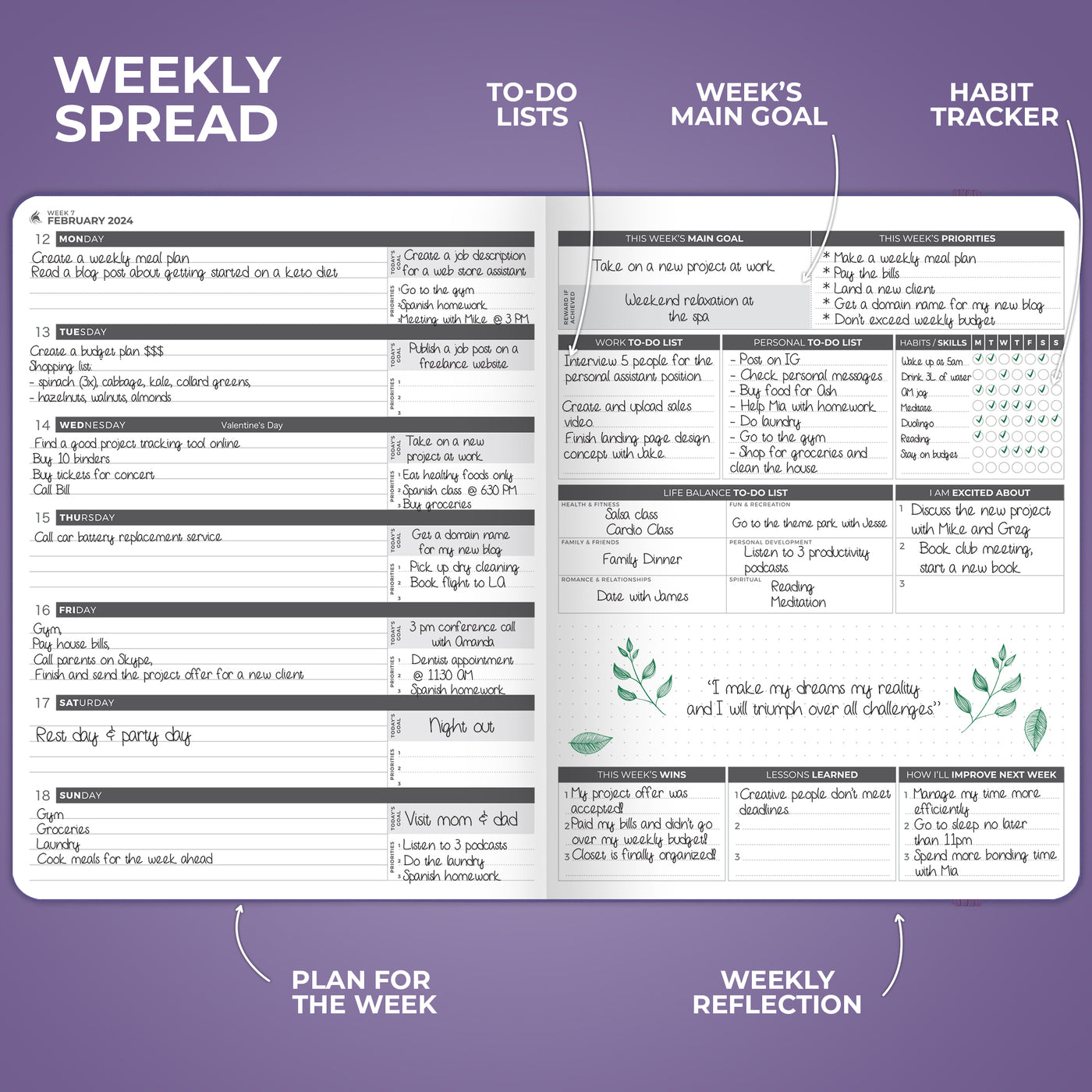 Dated Weekly Planner PRO 2024
