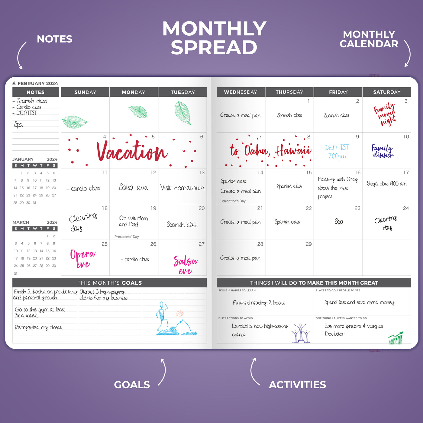 Dated Weekly Planner PRO 2024