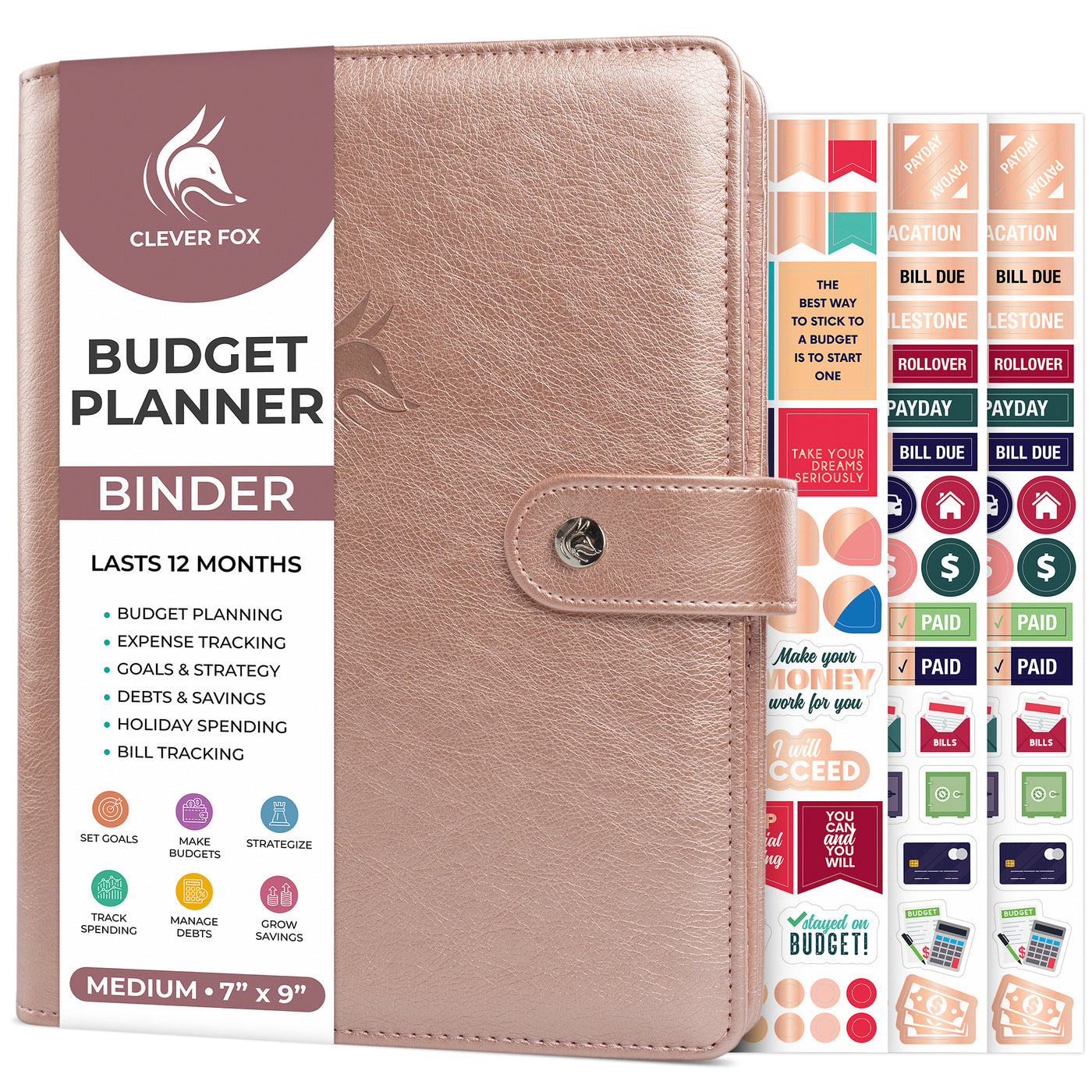 Budget Binder Starter Set With 5 Cash Wallets/ Budget Planner