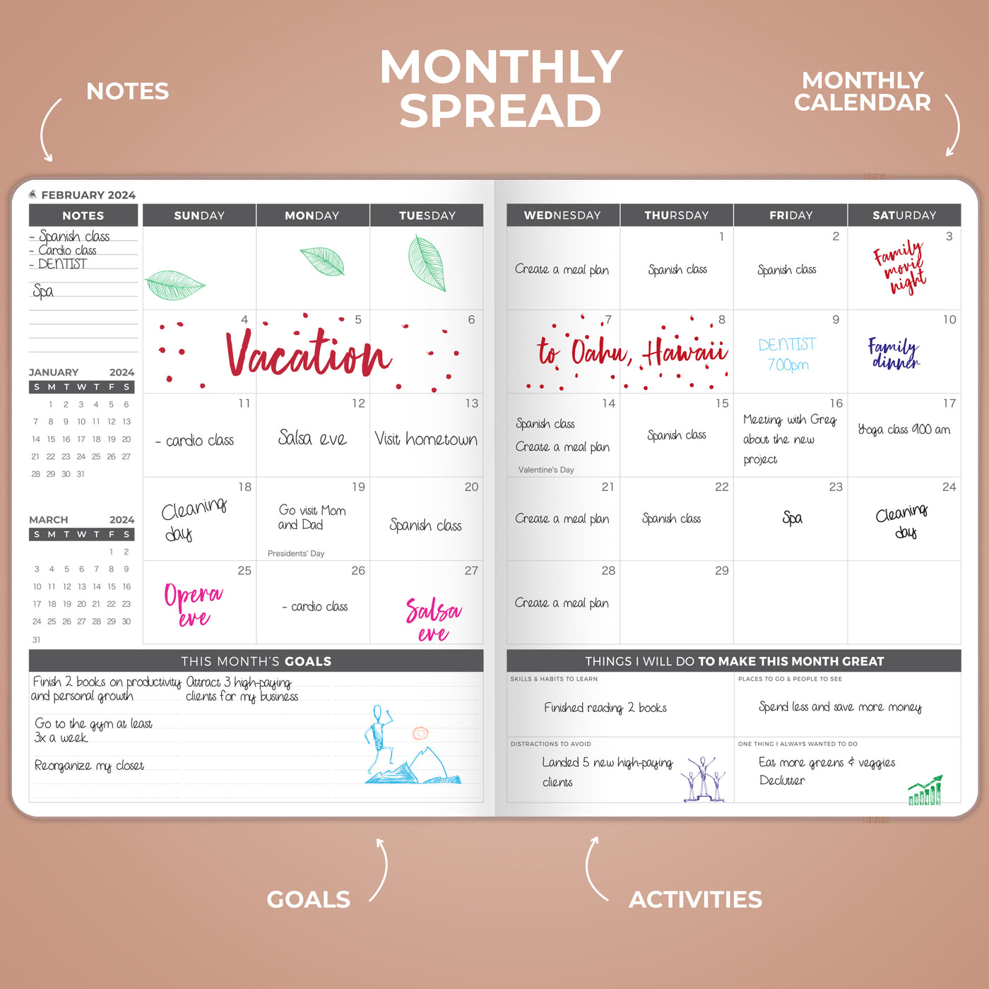 Dated Weekly Planner PRO 2024