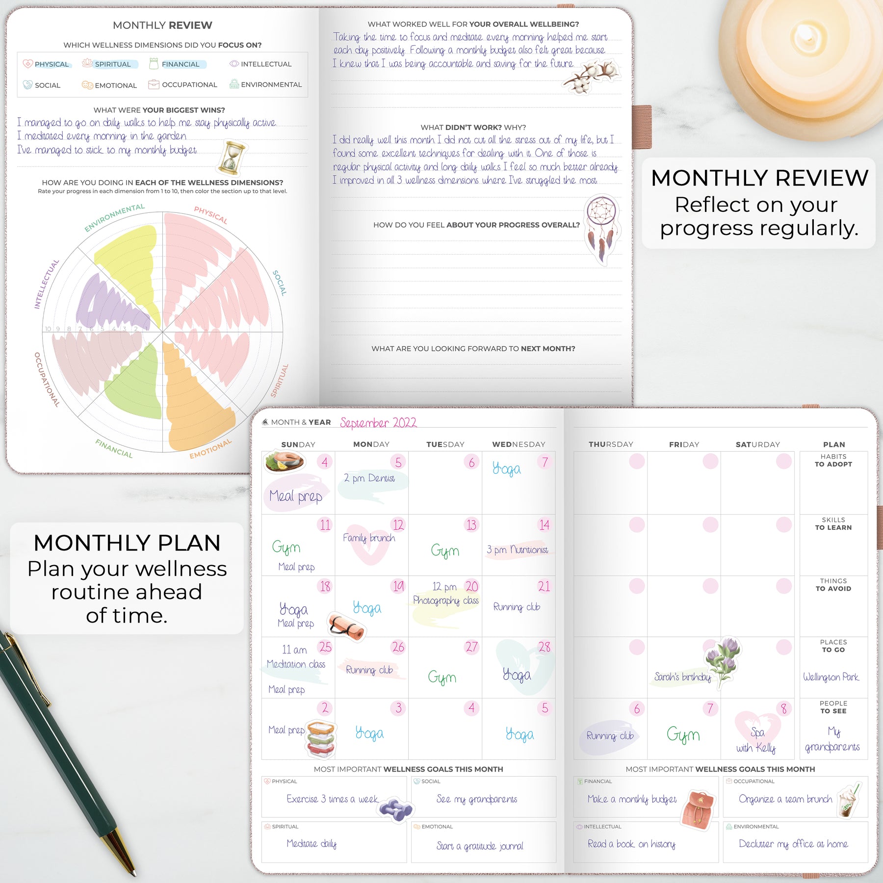 Wellness Planner Premium Lasts 3 Months Clever Fox Wellness planner premium lasts 3 months clever fox