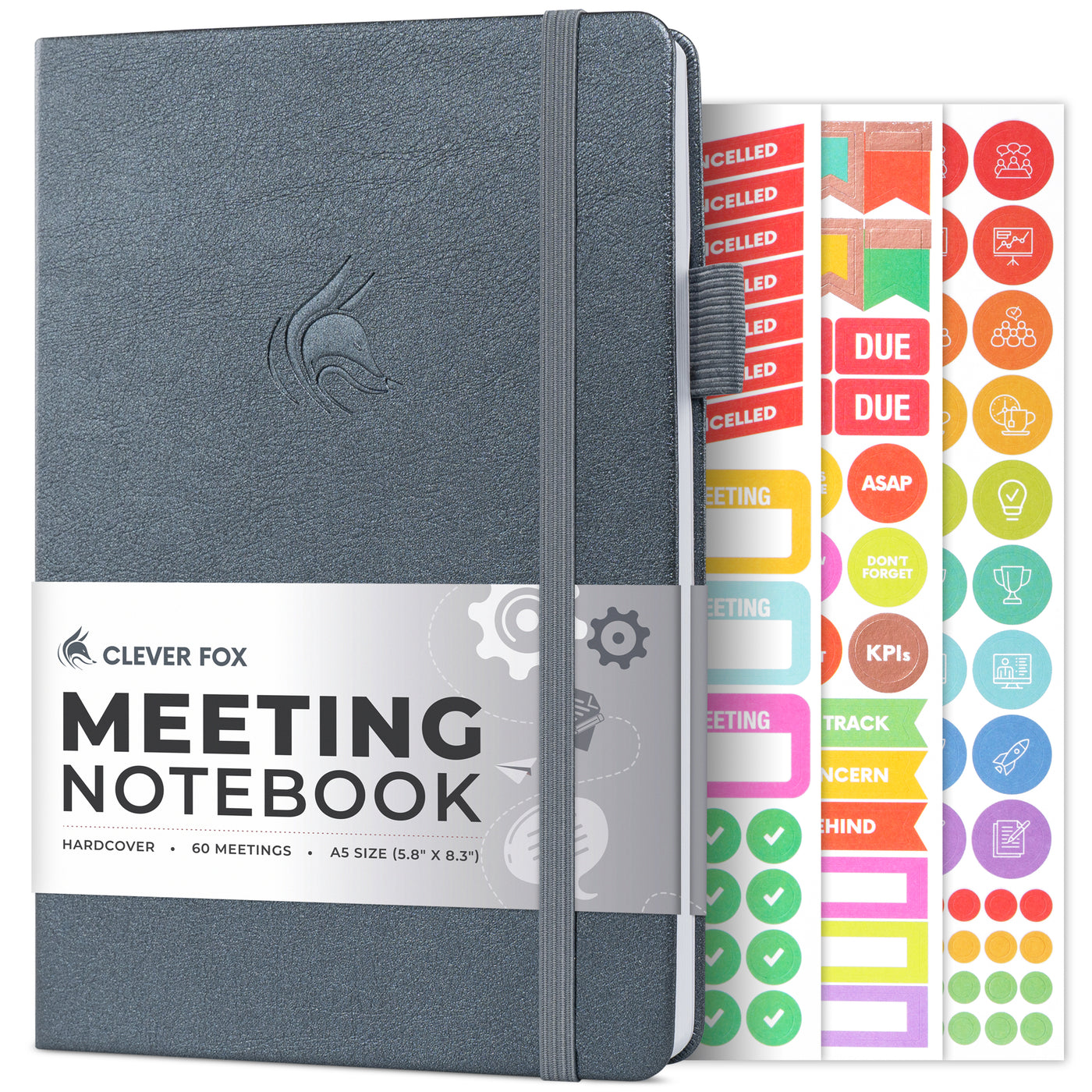 Meeting Notebook: Taking Minutes of Meetings Notes, Attendees, and Action  items, 100 pages,8.5 x 11, Clever Matte Cover (Business Meeting Note