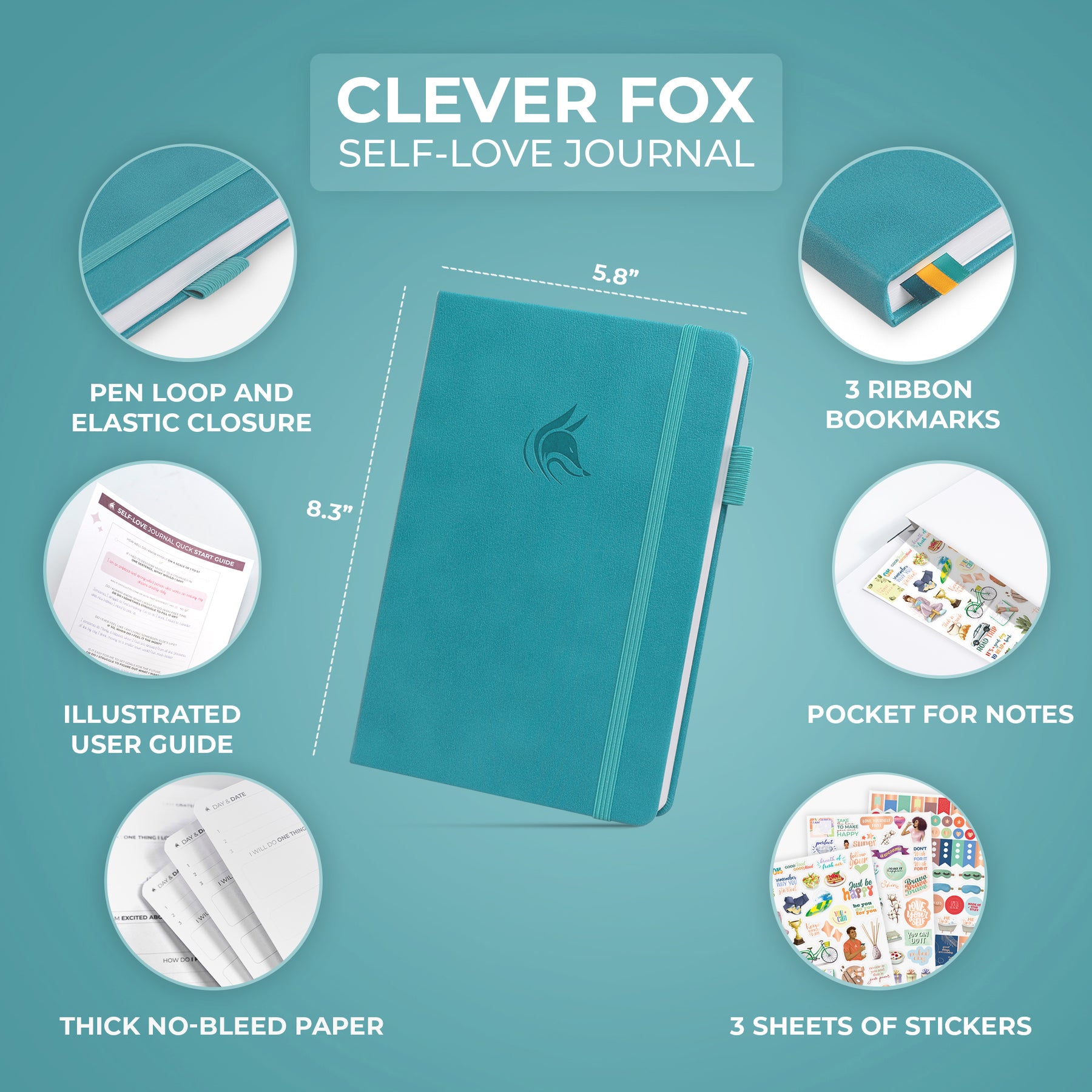  Clever Fox Self-love Journal – Guided Self-Discovery Journal  for Self-care, Reflection & Self-help – Mental Health Journal to Practice  Gratitude, Mindfulness & Self-improvement – A5 Size – Purple : Office