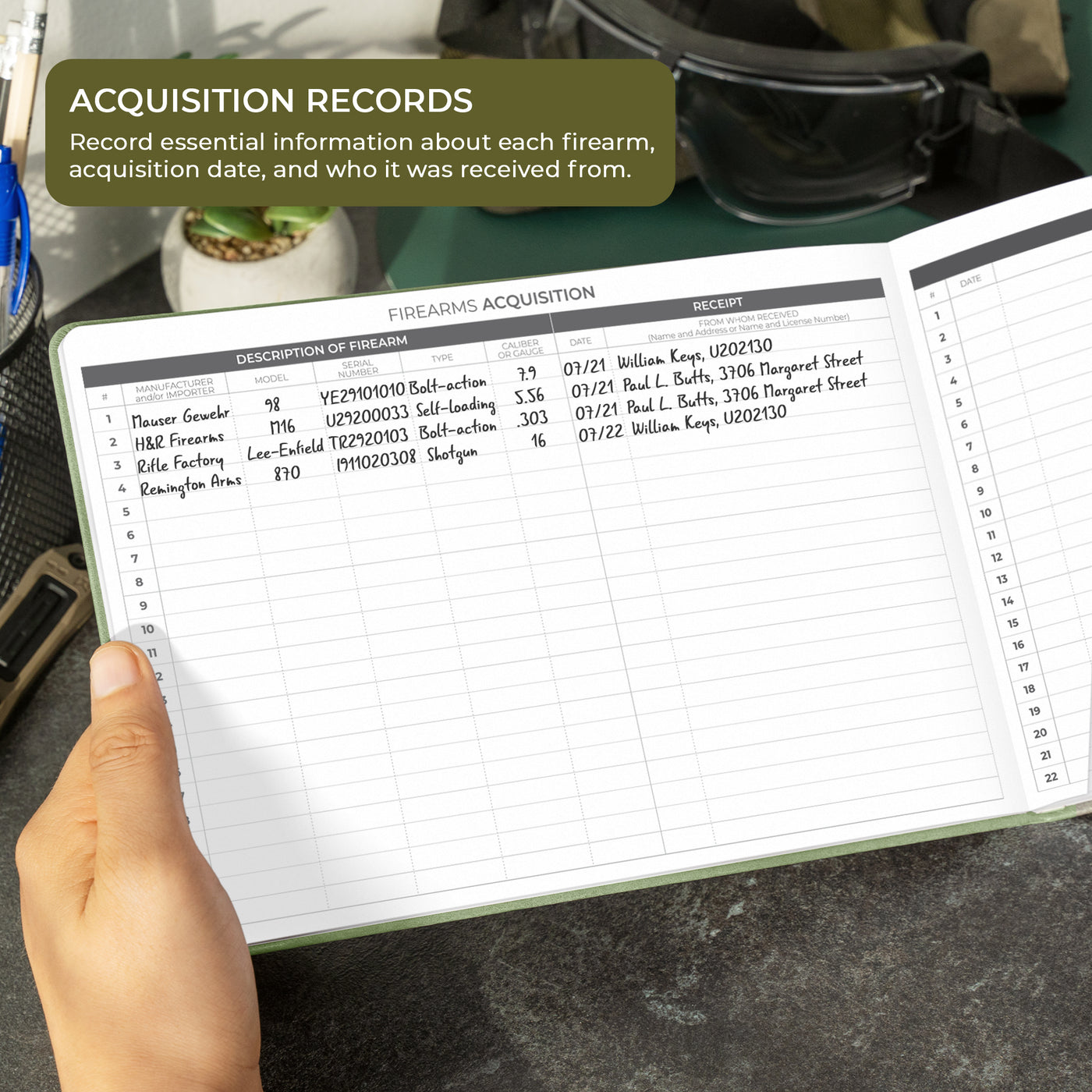 Firearms Record Book