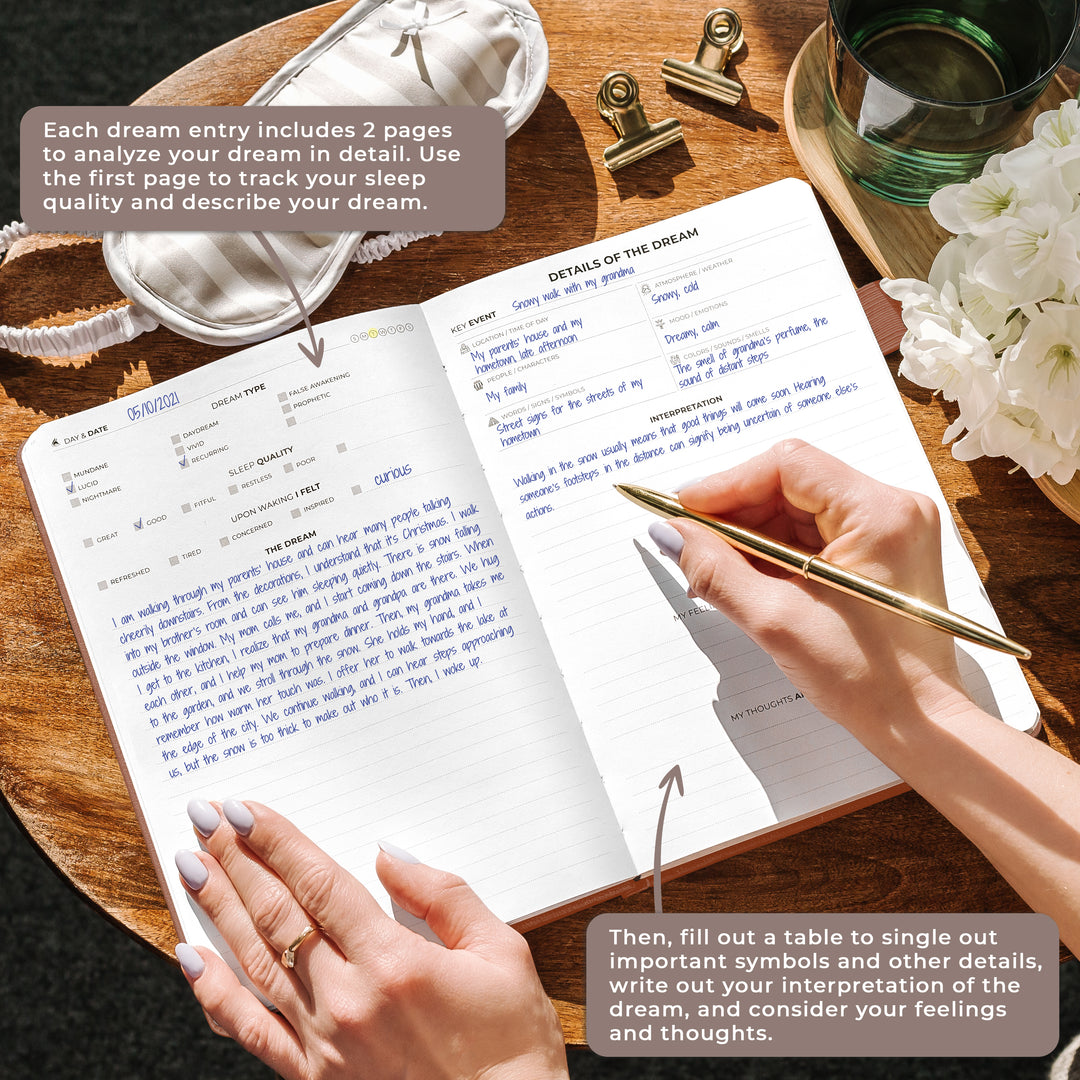 Dream Journal Notebook: Diary with Guided Prompts to Record