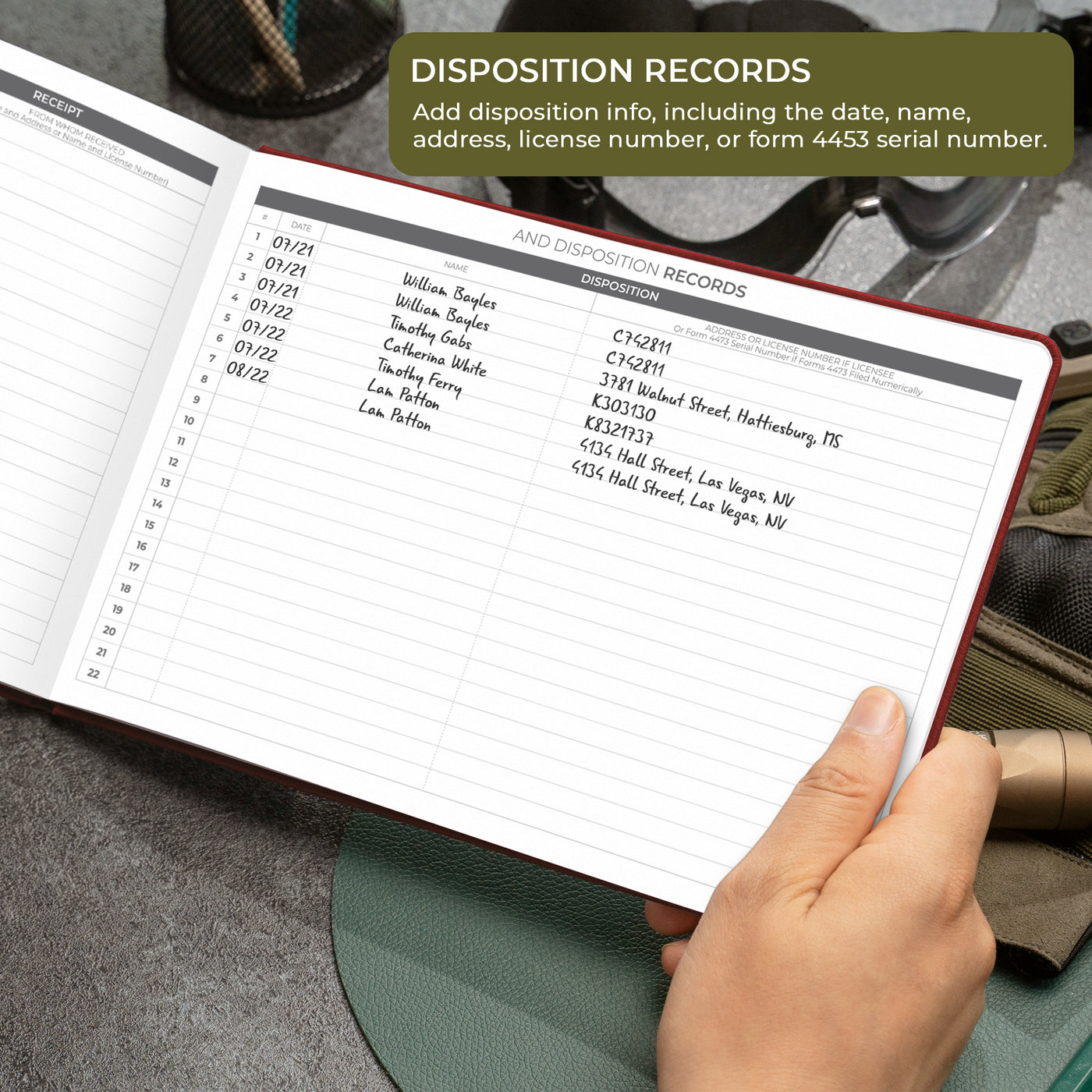 Firearms Record Book