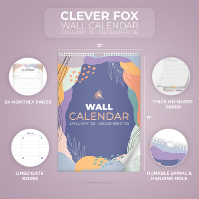 Wall Calendar Jan 2025 - Dec 2026