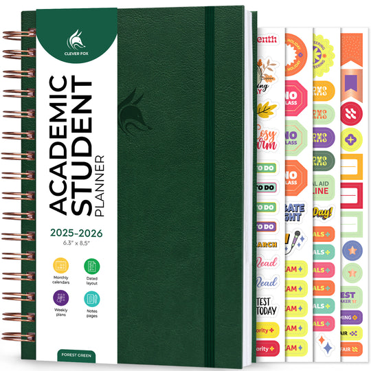 Academic Student Planner 2025-2026 – Clever Fox®
