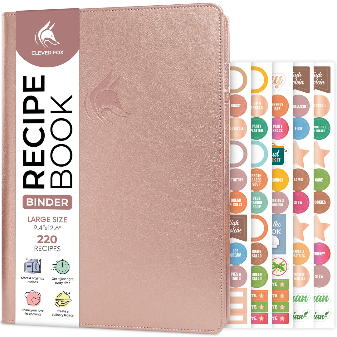 Recipe Book Binder with Tabs Clever Fox Recipe Book Binder with Tabs Clever Fox