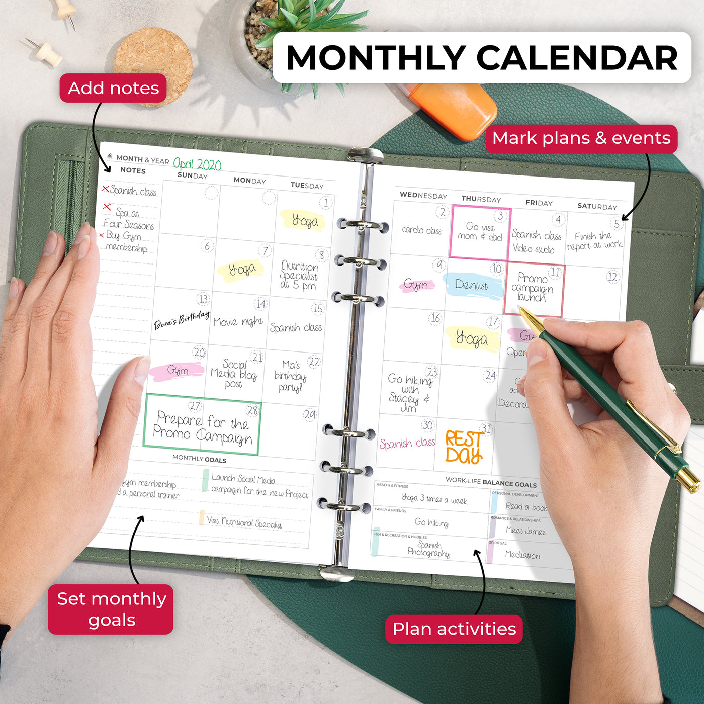 Weekly Planner Binder - Stay On Track & Never Miss Important Dates