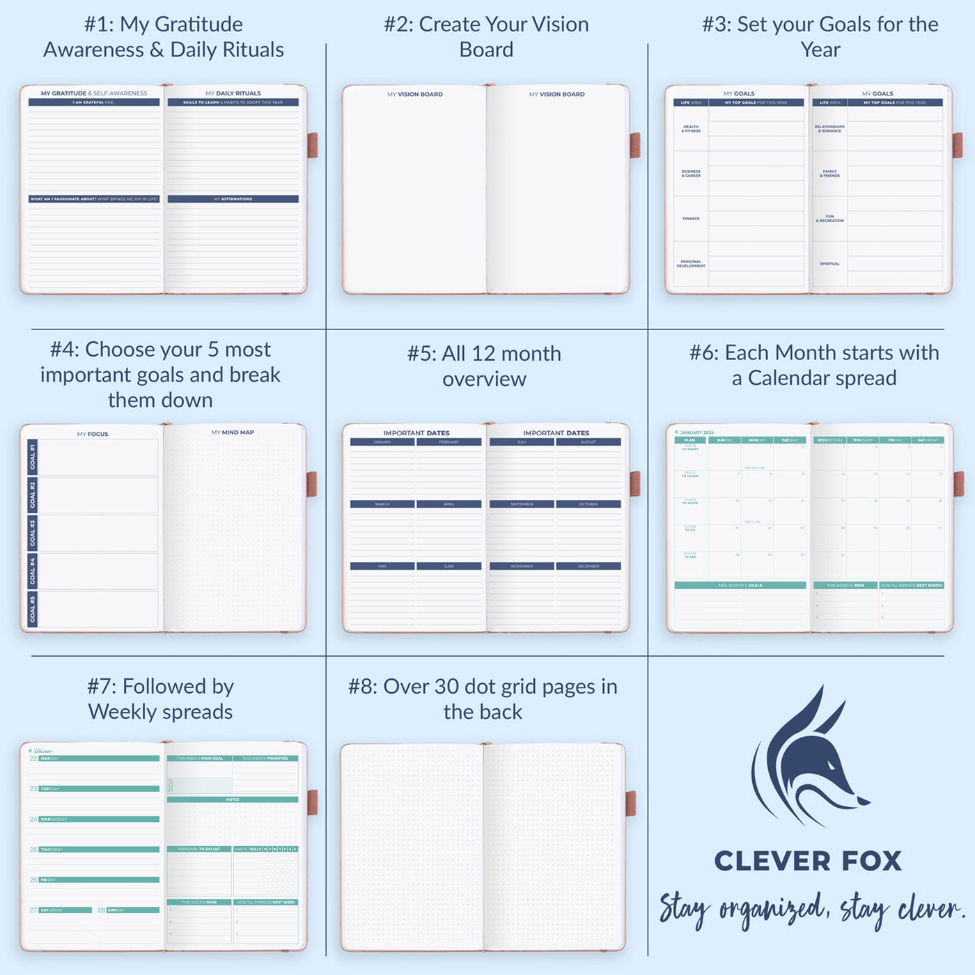 2024 Dated Planner Inserts, Vertical Weekly Lined, Monday Start