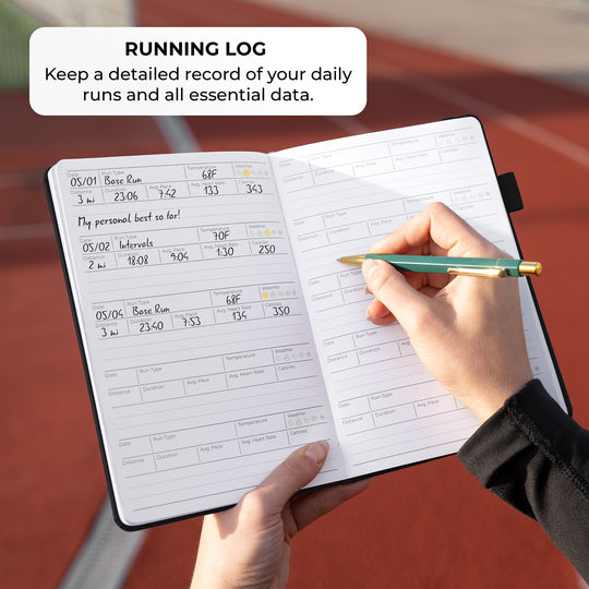 Clever Fox Running Log Book - Rose Gold Training Journal For Runners, Goal Tracking Diary - View #6