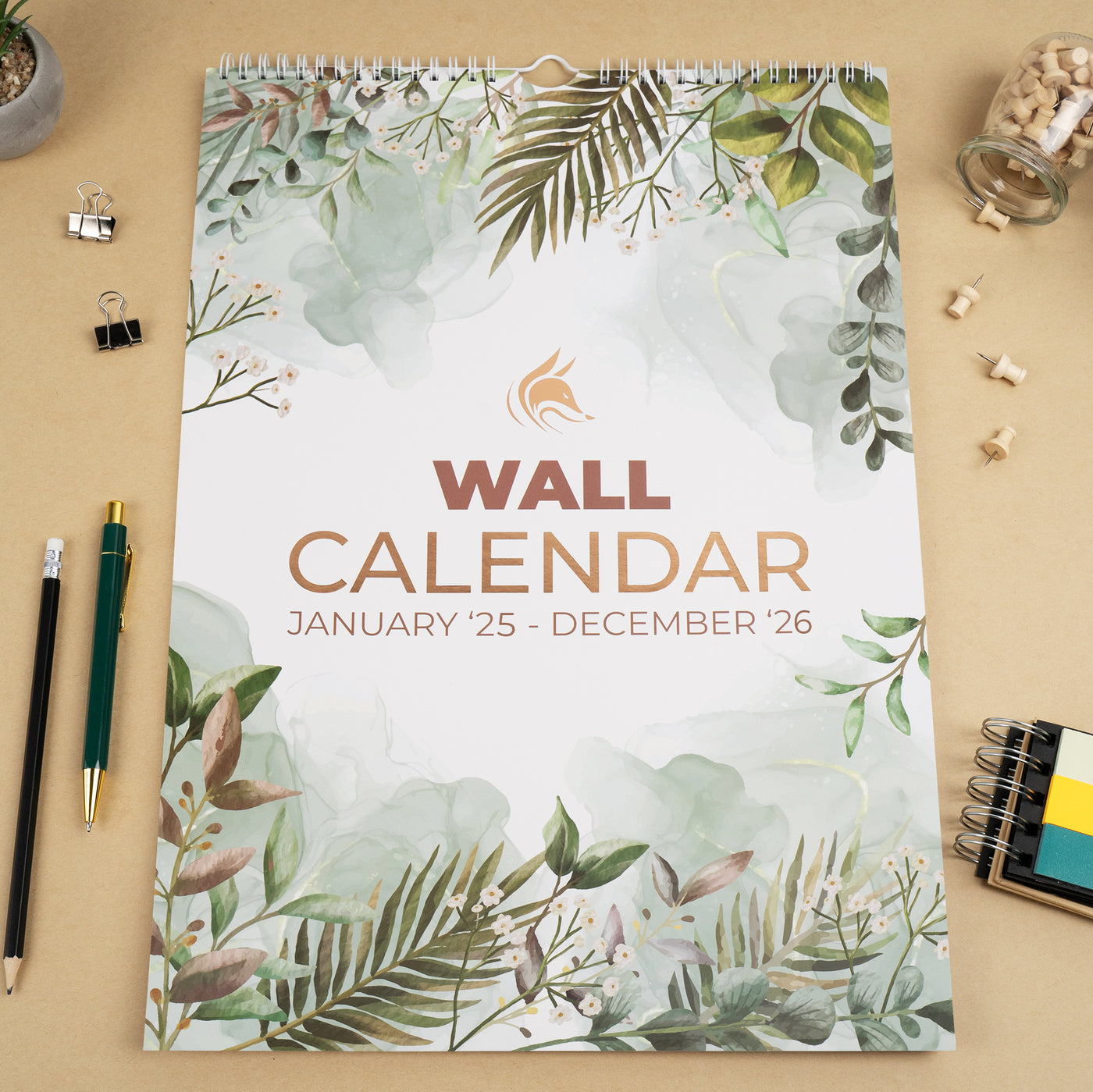 Wall Calendar Jan 2025 - Dec 2026