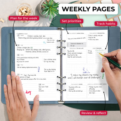 Weekly Planner Binder - Stay On Track & Never Miss Important Dates