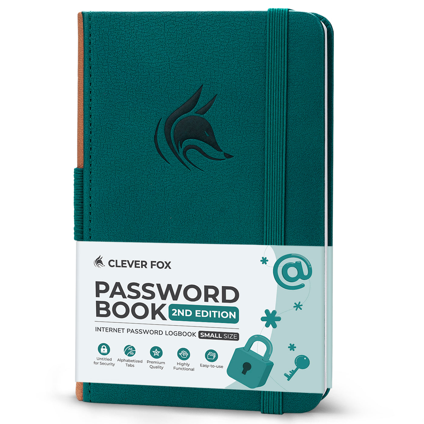 Clever Fox Password Book with tabs. Internet Address and Password Organizer  Logbook with alphabetical tabs. Small Pocket Size Password Keeper Journal