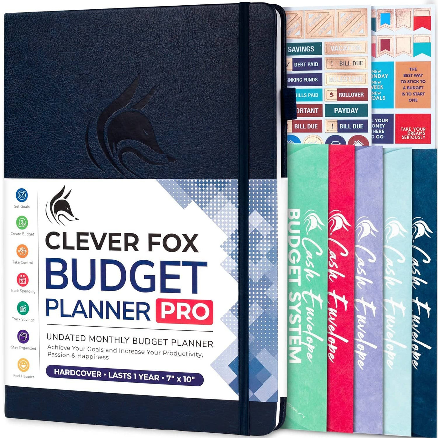 Undated Planner Bill Organizer 8x9.25 Rose Gold - Clever Fox