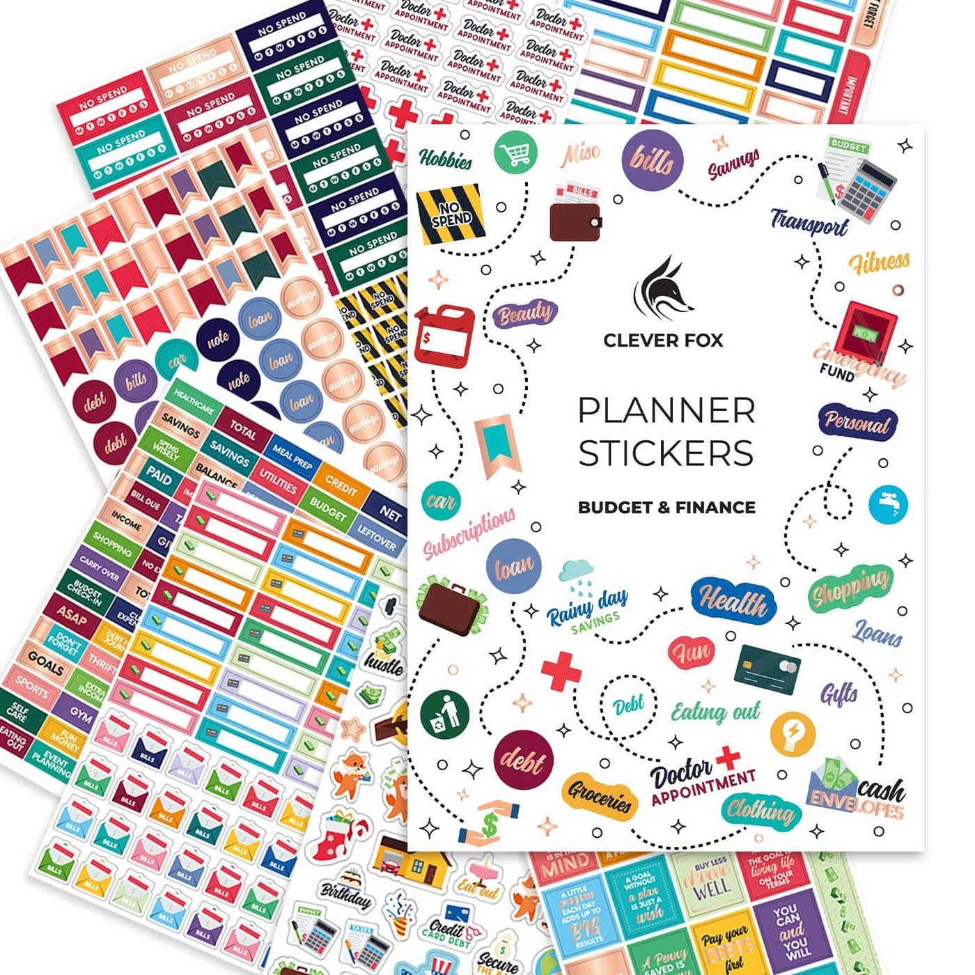 Clever Fox Budget Sticker Pack Clever Fox Clever fox budget sticker pack clever fox
