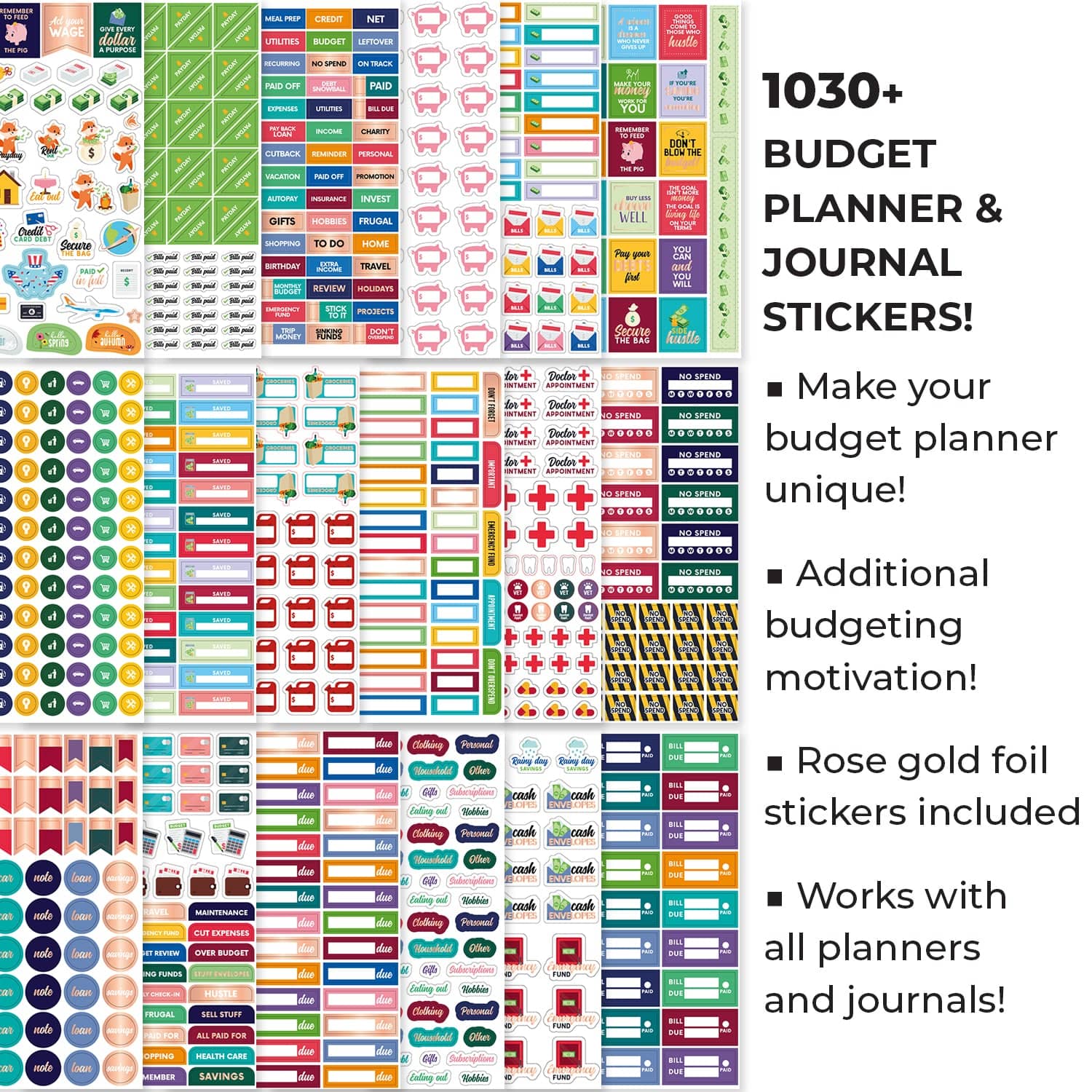 Clever Fox Seasonal Planner Stickers – 600+ Month, Holiday
