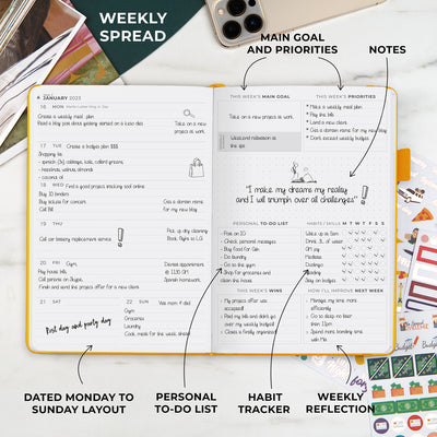 Dated Weekly Planner Premium 2023