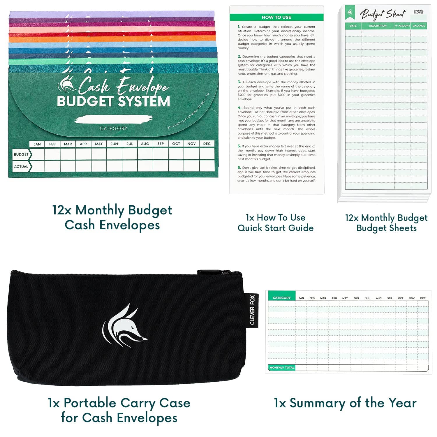Cash Sleeve Envelope System File Folder Style Set– Planner Press
