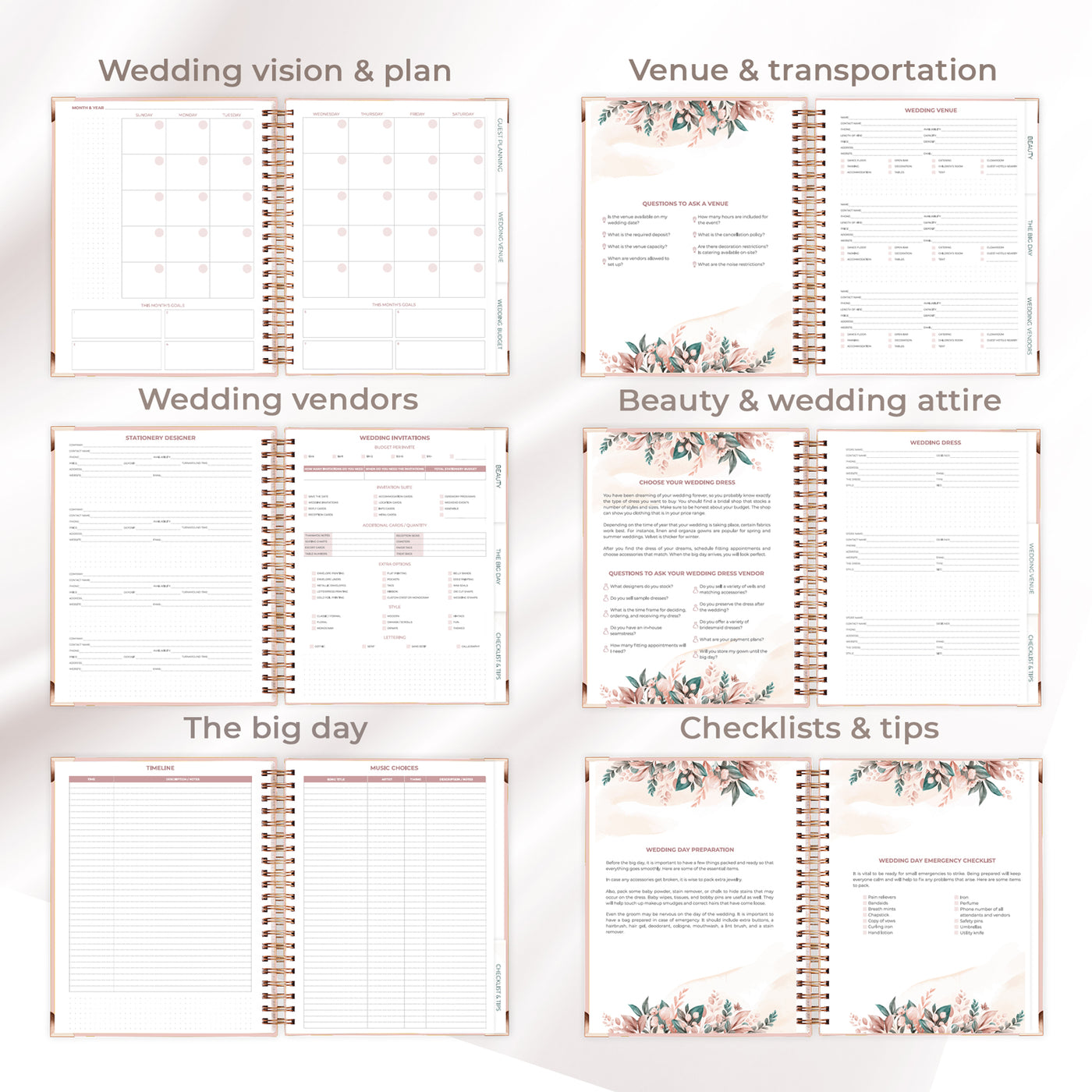 A5 Hard Cover Wedding Planner Bridal Planning Diary Organize - Brilliant  Promos - Be Brilliant!