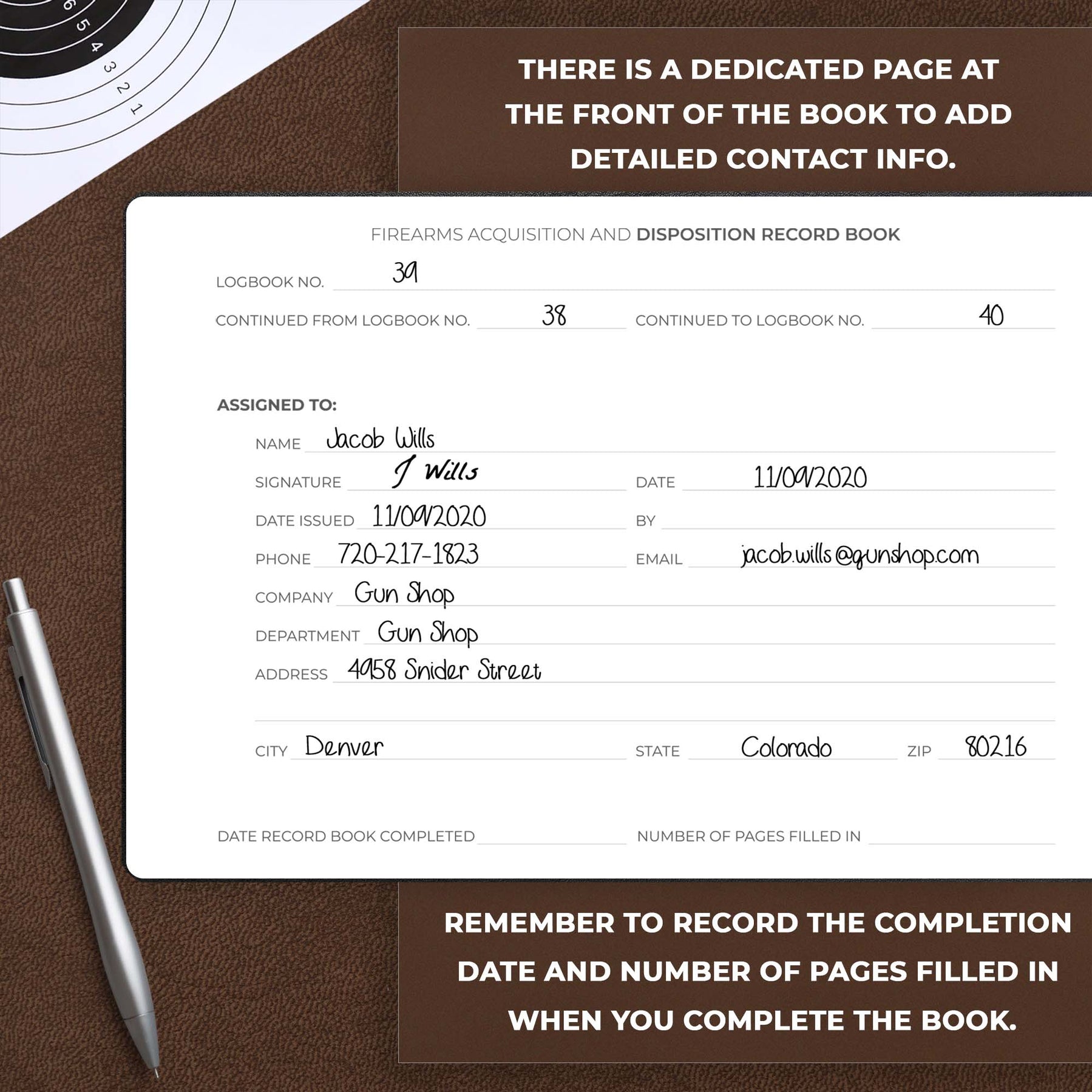 Firearms Record Book Clever Fox