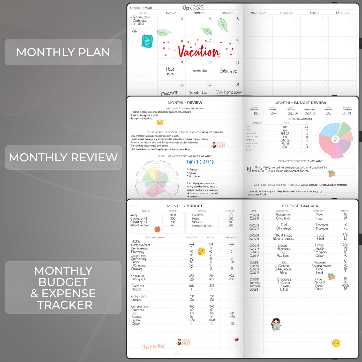 Clever Fox Planner PRO-schema - ongedateerde wekelijkse en maandelijkse levensplanner, met tijdvakken, afsprakenboek en dagelijkse organizer, A4 ( zwart Clever Fox Planner PRO-schema - ongedateerde wekelijkse en maandelijkse levensplanner, met tijdvakken, afsprakenboek en dagelijkse organizer, A4 ( zwart