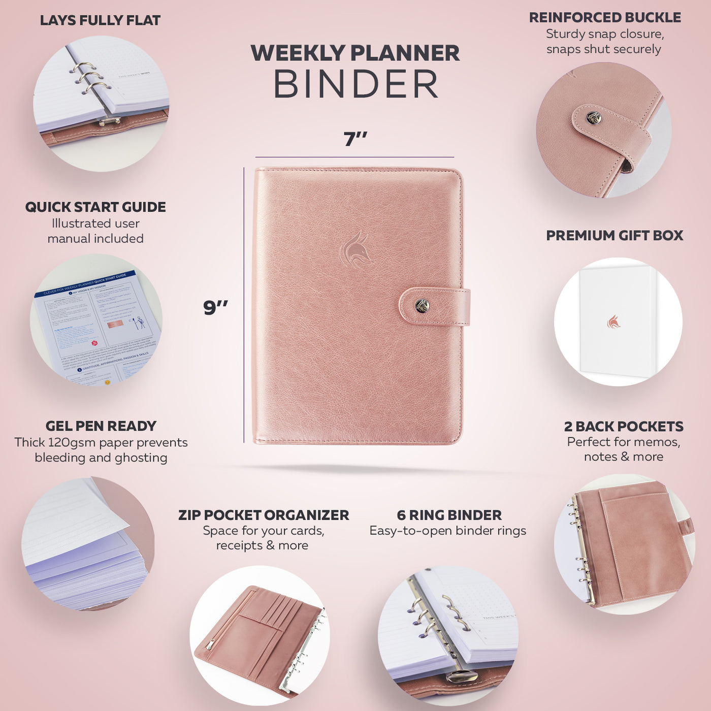 Weekly Planner Binder -Stay On Track & Never Miss Important Dates