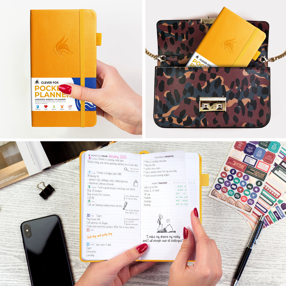 Pocket Weekly Planner - All Of Your Goals in One Pocket