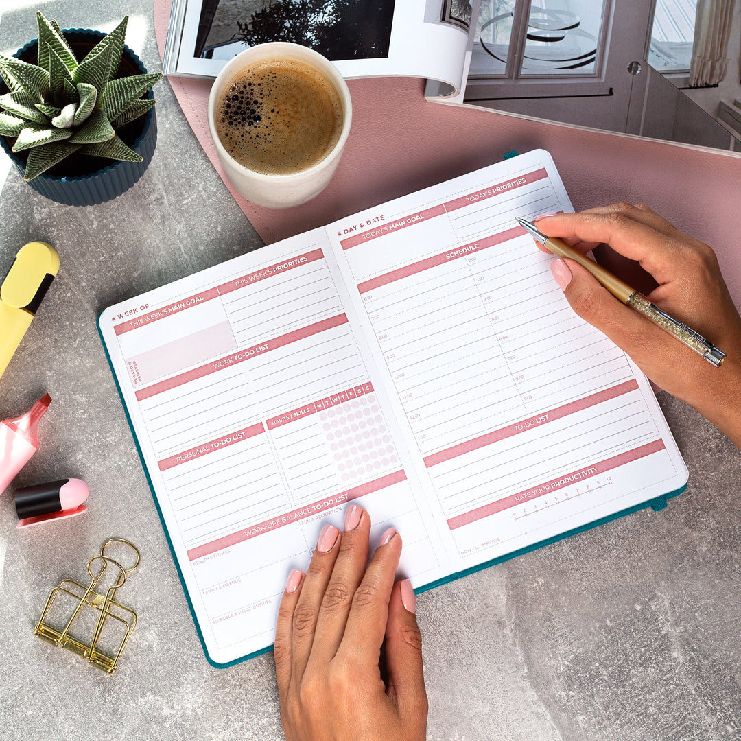 Nokingo Daily Planner Pad - A5 Calendar, Scheduler, Organizer With Priority, To Do List, Appointments, Notes, Meals And Water Intake Tracker, 50