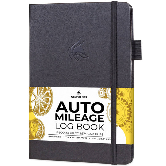 Vehicle Expense Record Notebook JUBTIC Mileage Log Book - Car Expense ...