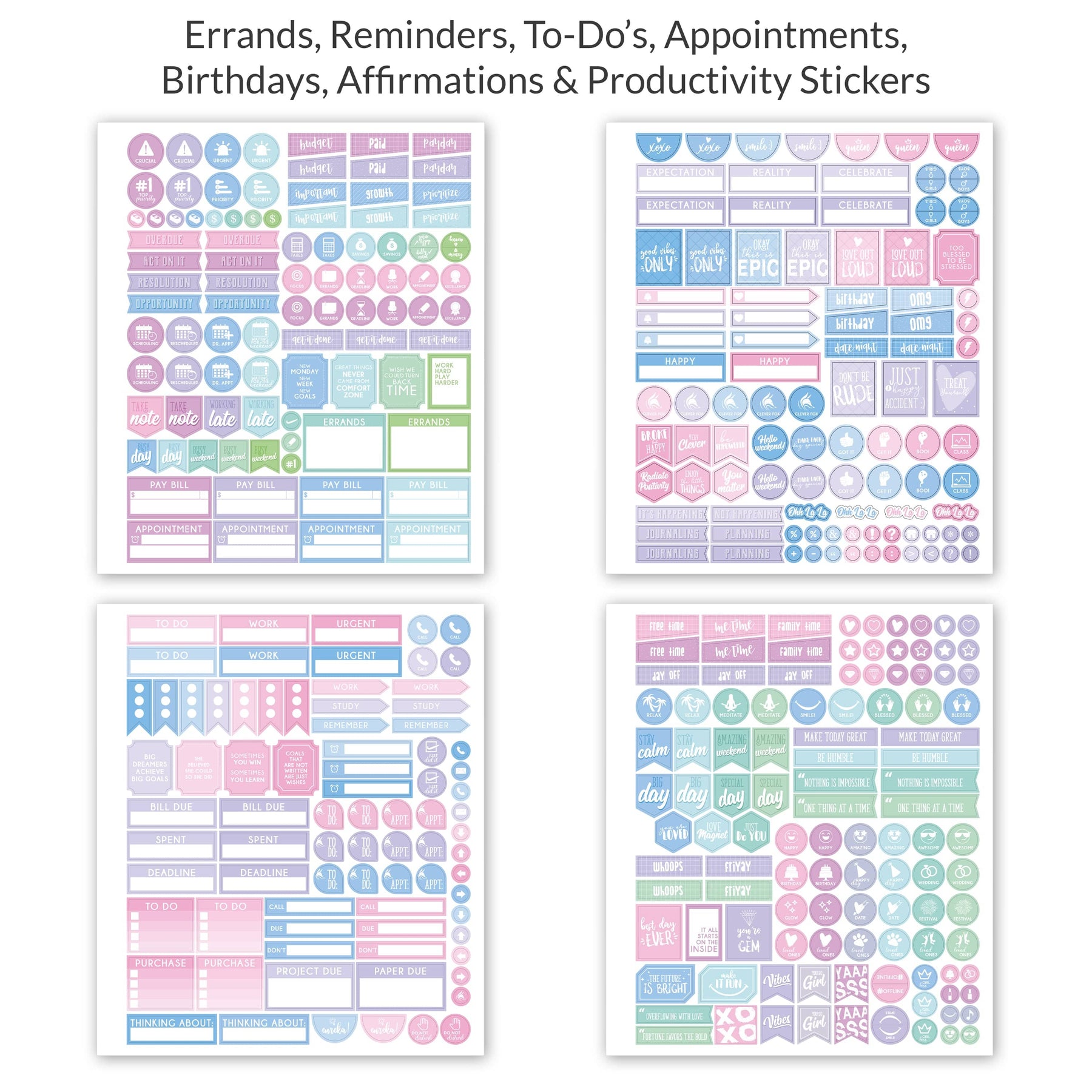 Study Student Planner Stickers - School Stickers - Appointment