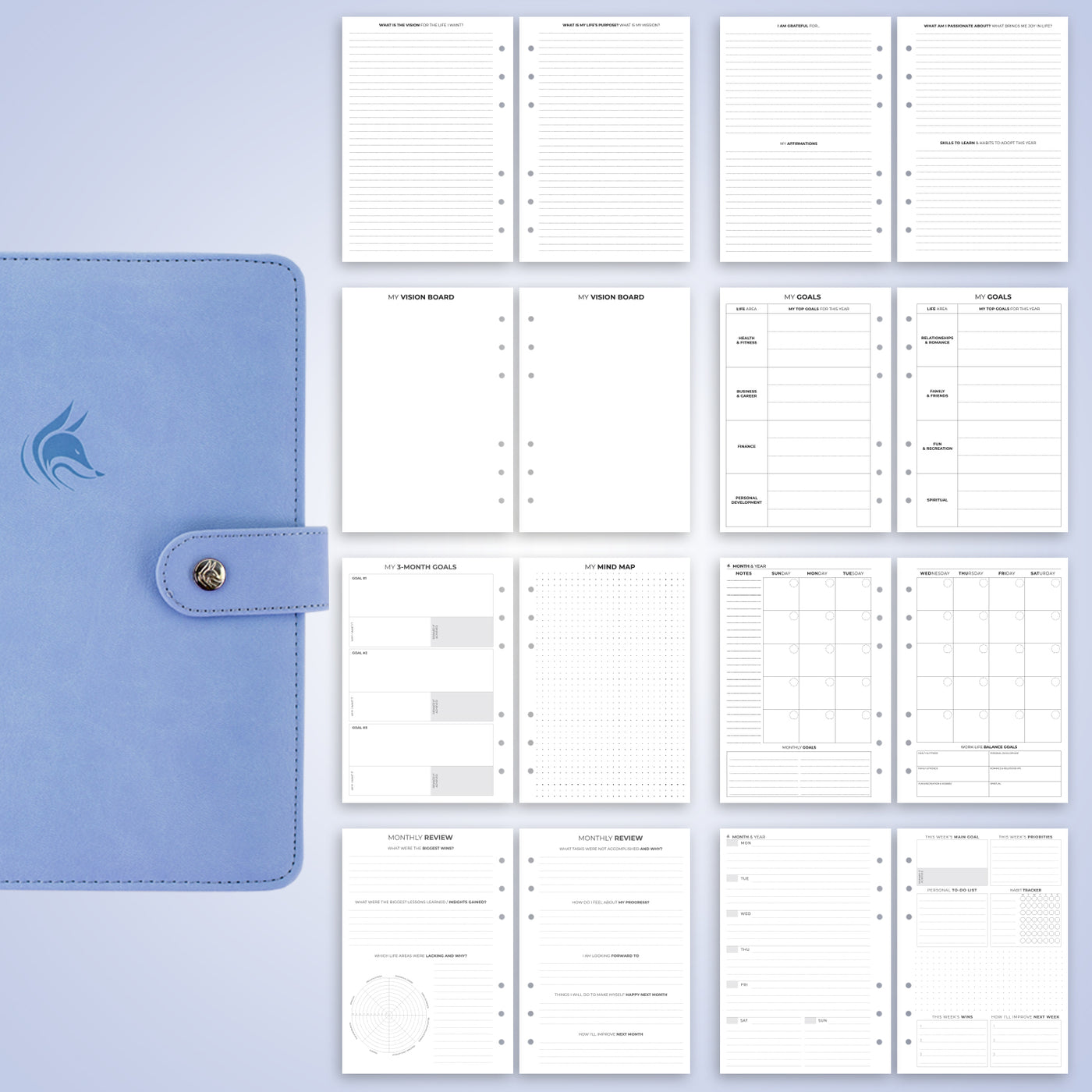 Weekly Planner Binder - Stay On Track & Never Miss Important Dates ...