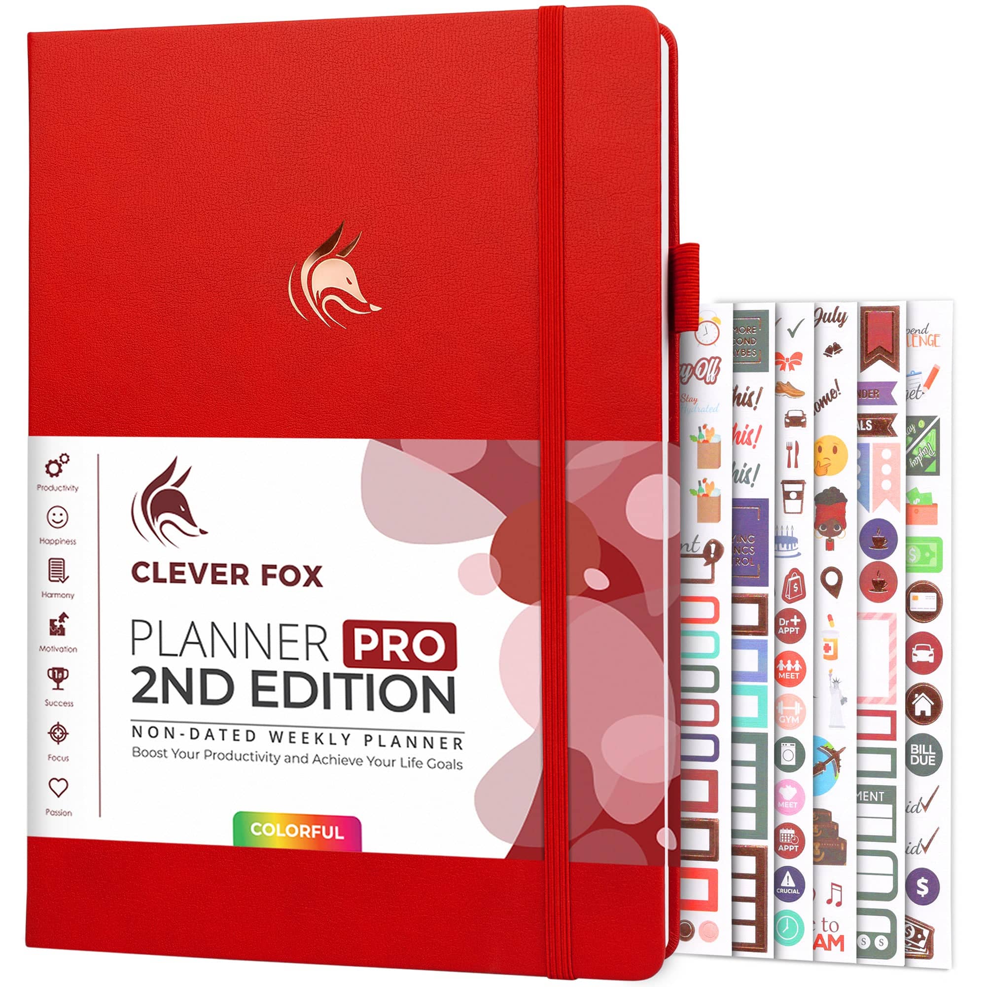 Clever Fox Planner in red