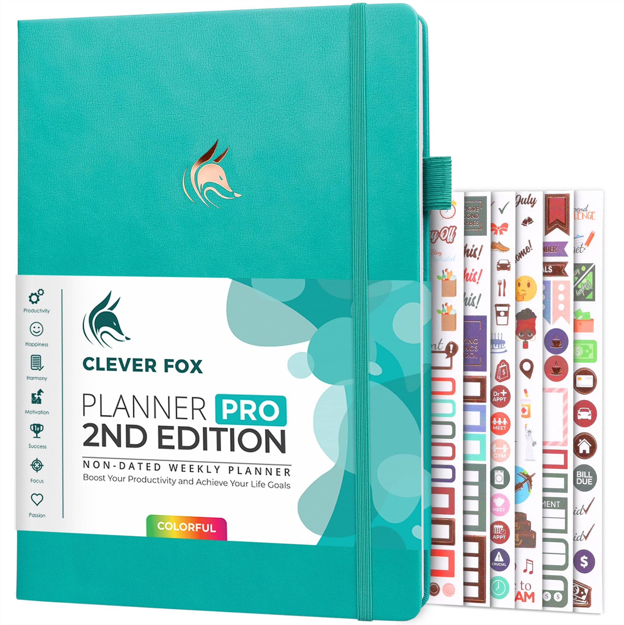 Clever Fox Planner in turquoise
